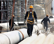 Construction of the BTC facilities at Sangachal Terminal near Baku.