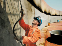 Construction of the BTC facilities at Sangachal Terminal near Baku.