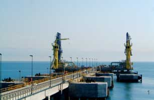 Ceyhan Terminal at the Turkish Mediterranean part, final destination point of BTC (Baku-Tbilisi-Ceyhan) pipeline. Part is being readied for the ACG (Azeri-Chirag-Gunashli). Photos: BP. 